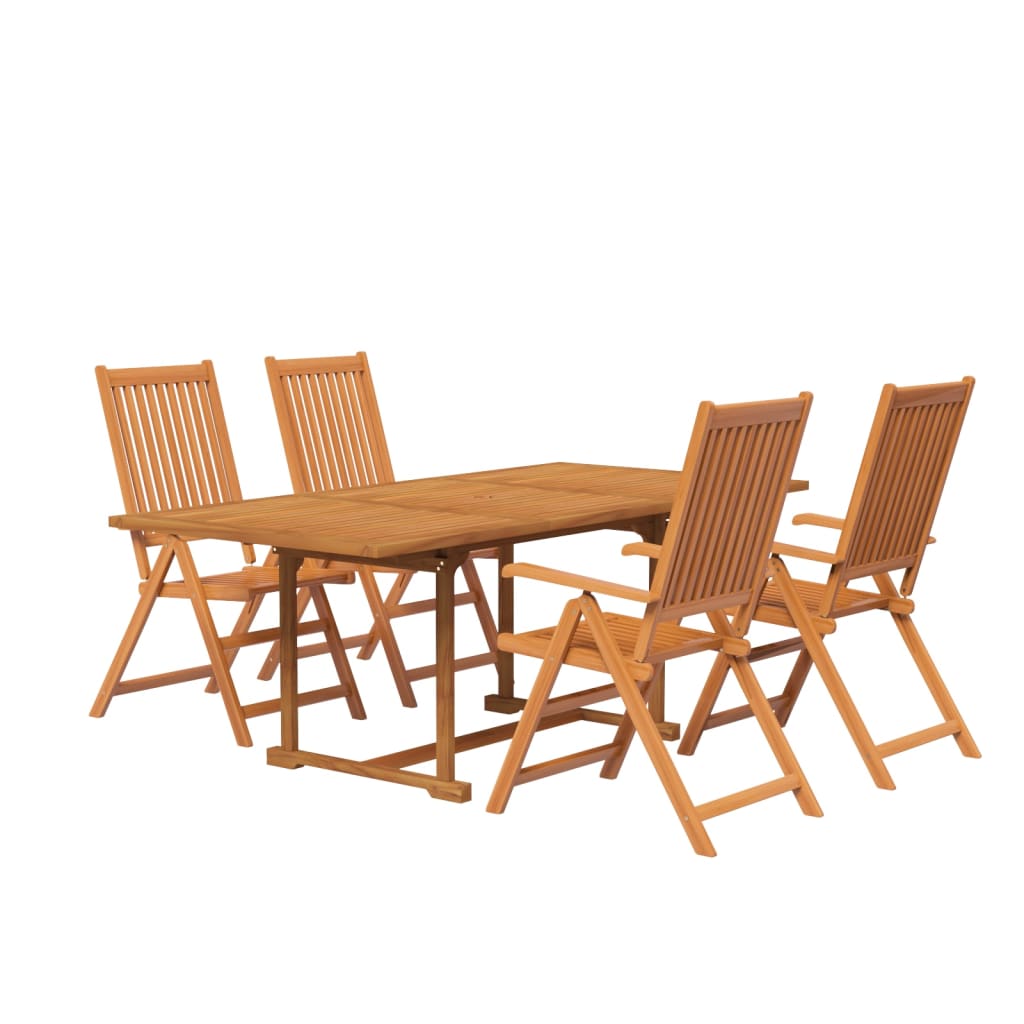 5 Piece Garden Dining Set Solid Wood Acacia