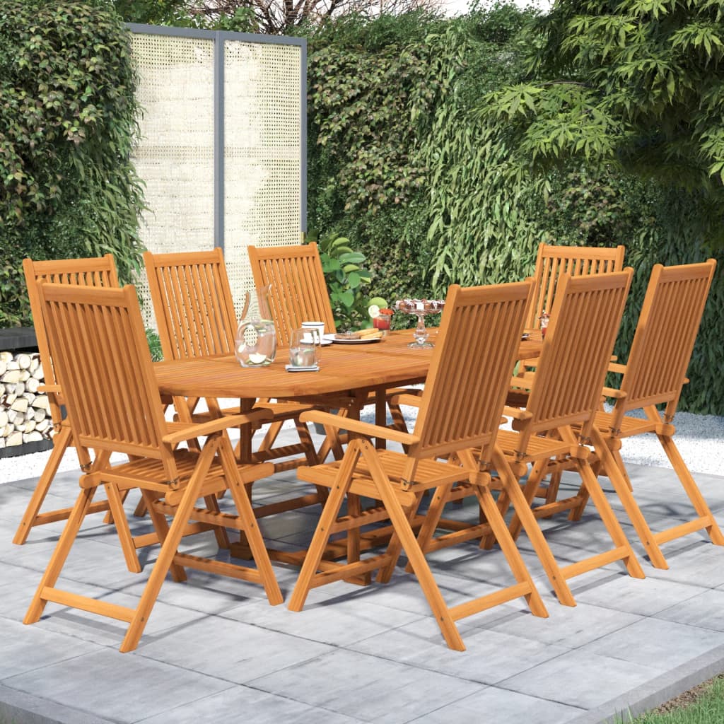 7 Piece Garden Dining Set Solid Wood Acacia