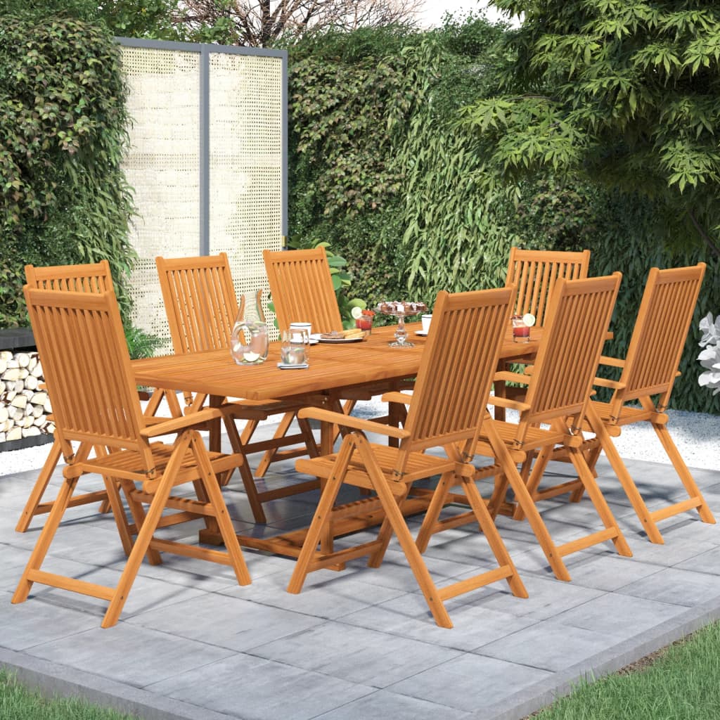 7 Piece Garden Dining Set Solid Wood Acacia