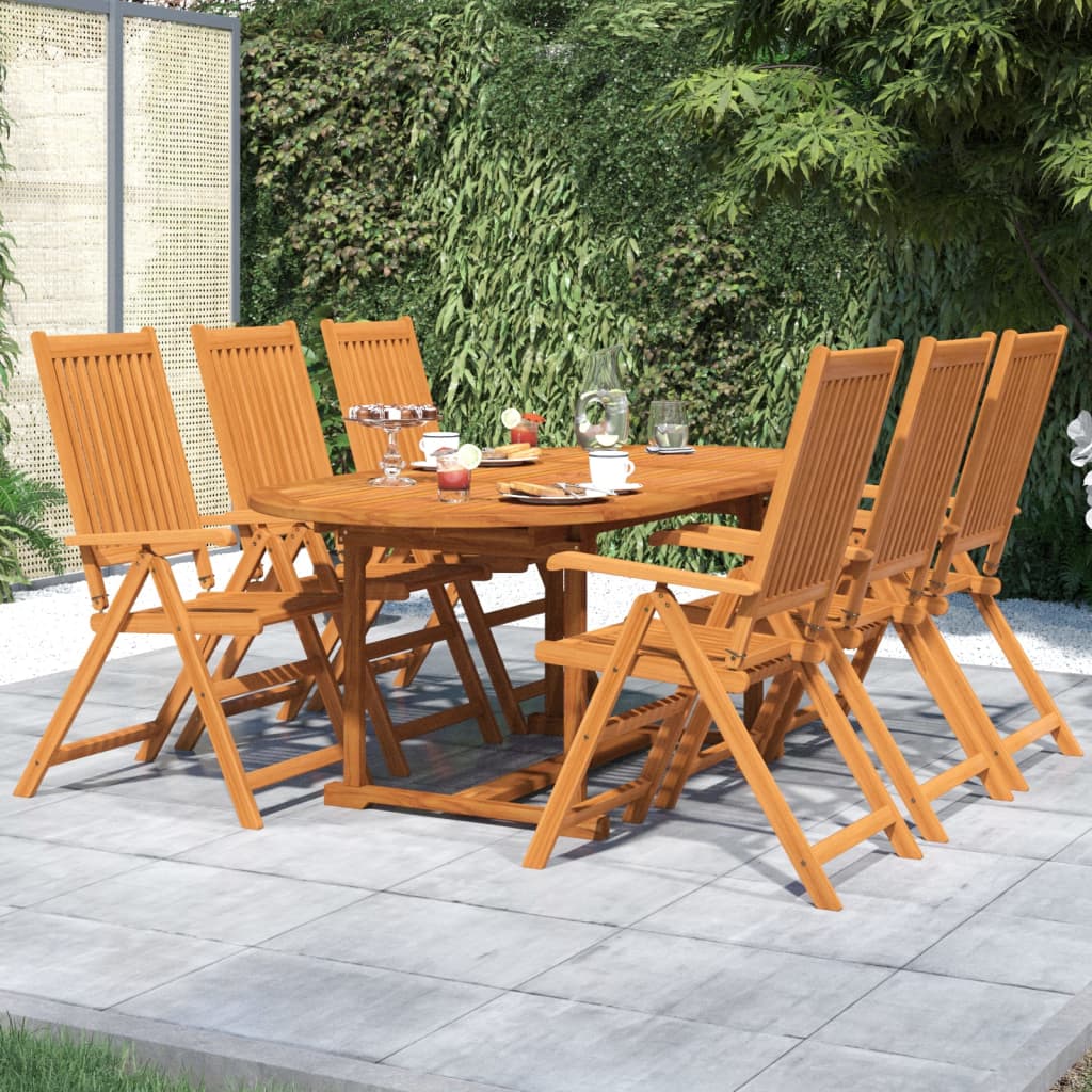 5 Piece Garden Dining Set Solid Wood Acacia