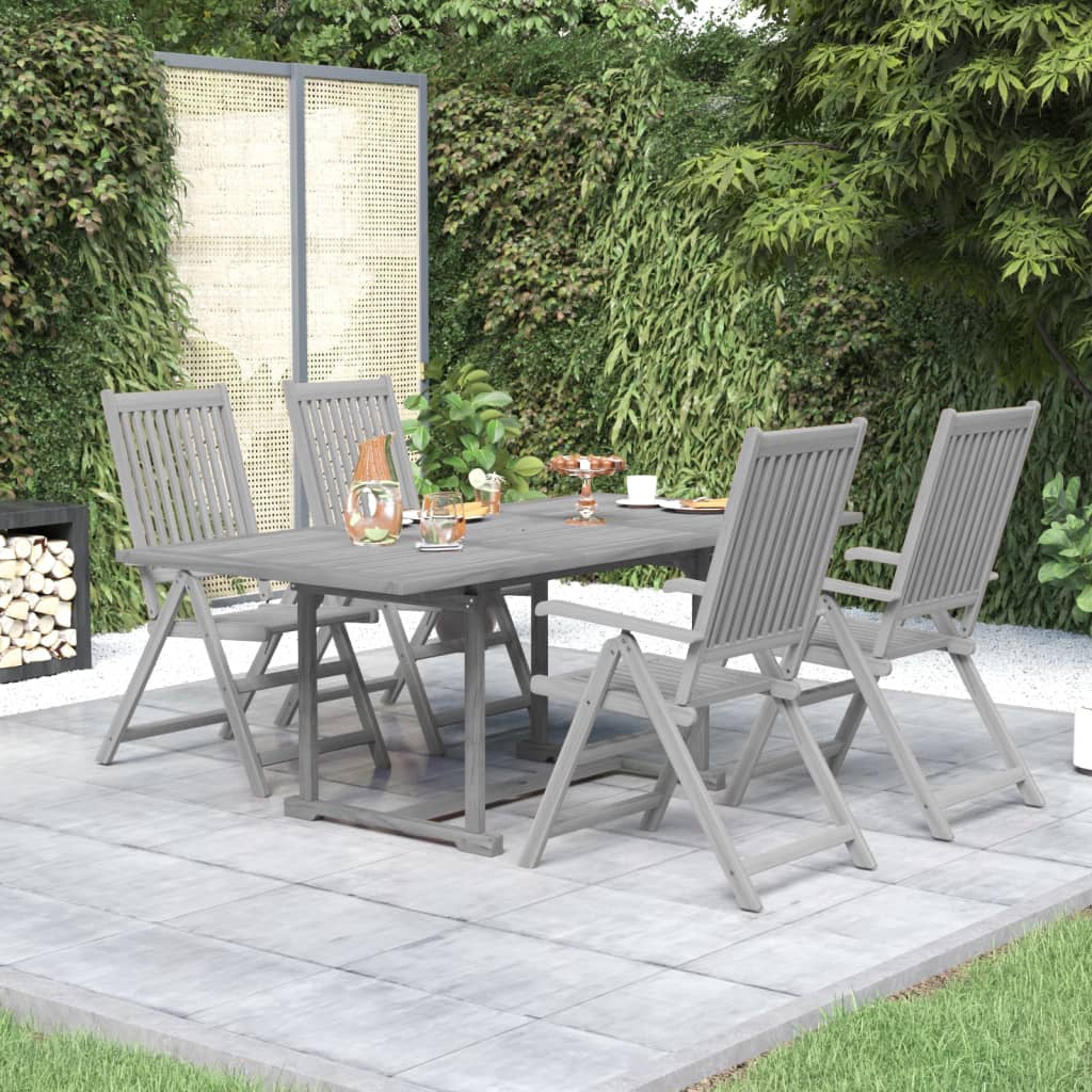 7 Piece Garden Dining Set Solid Wood Acacia