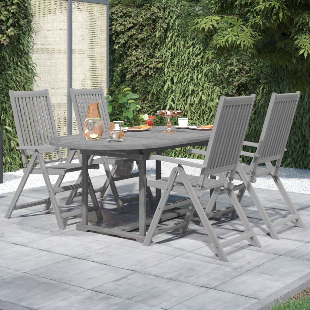 7 Piece Garden Dining Set Solid Wood Acacia