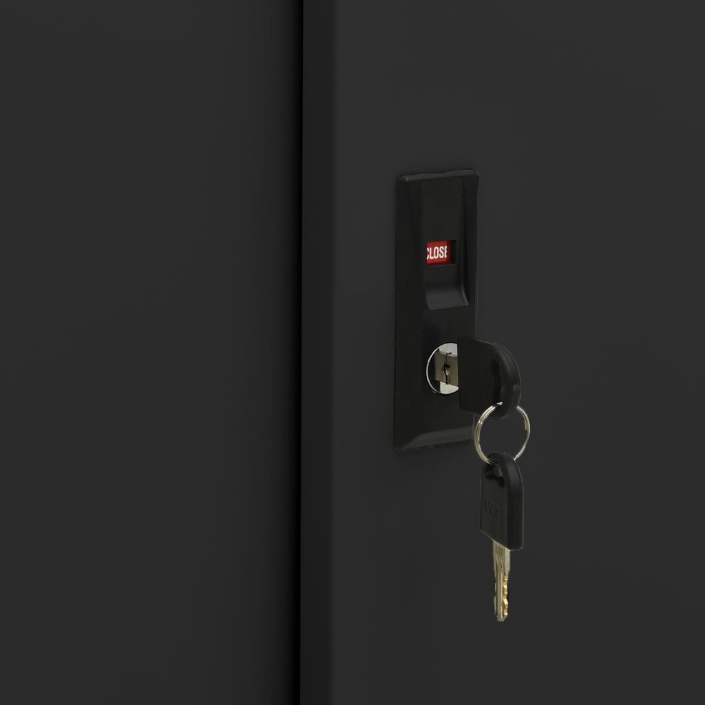 Office Cabinet With Sliding Door 90X40X90 Cm Steel