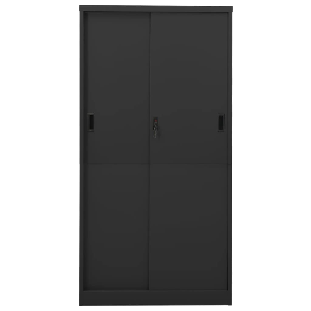Office Cabinet With Sliding Door 90X40X180 Cm Steel