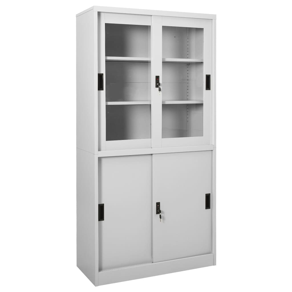 Office Cabinet With Sliding Door 90X40X180 Cm Steel