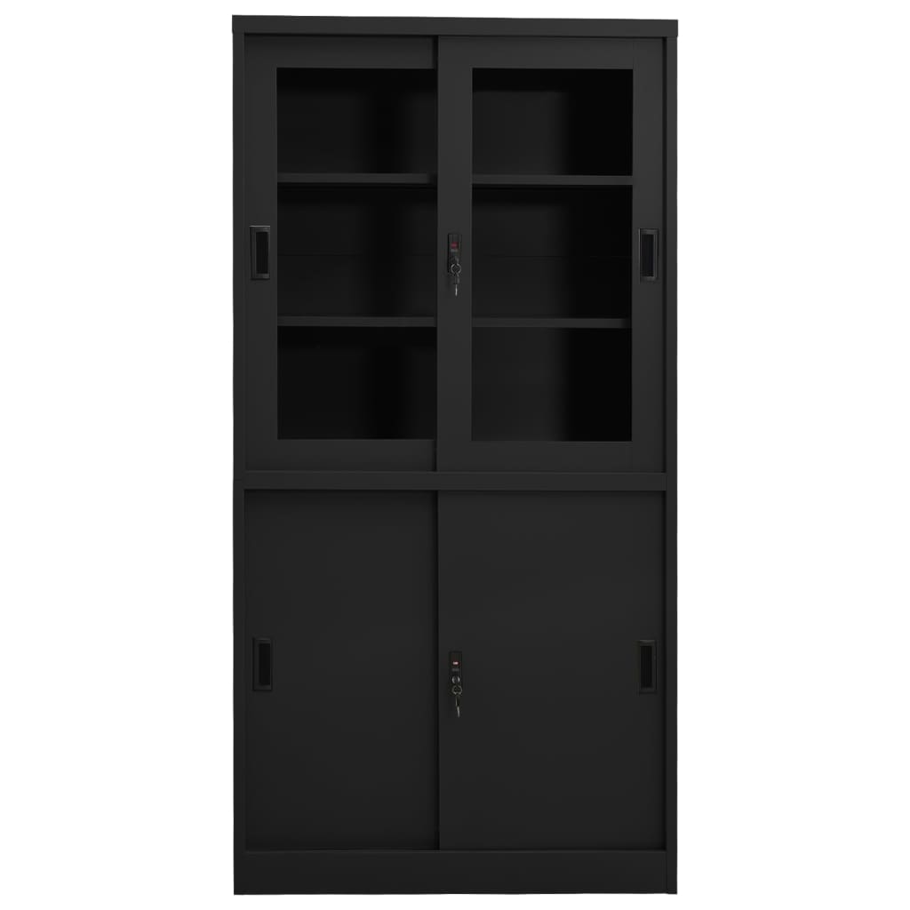 Office Cabinet With Sliding Door 90X40X180 Cm Steel
