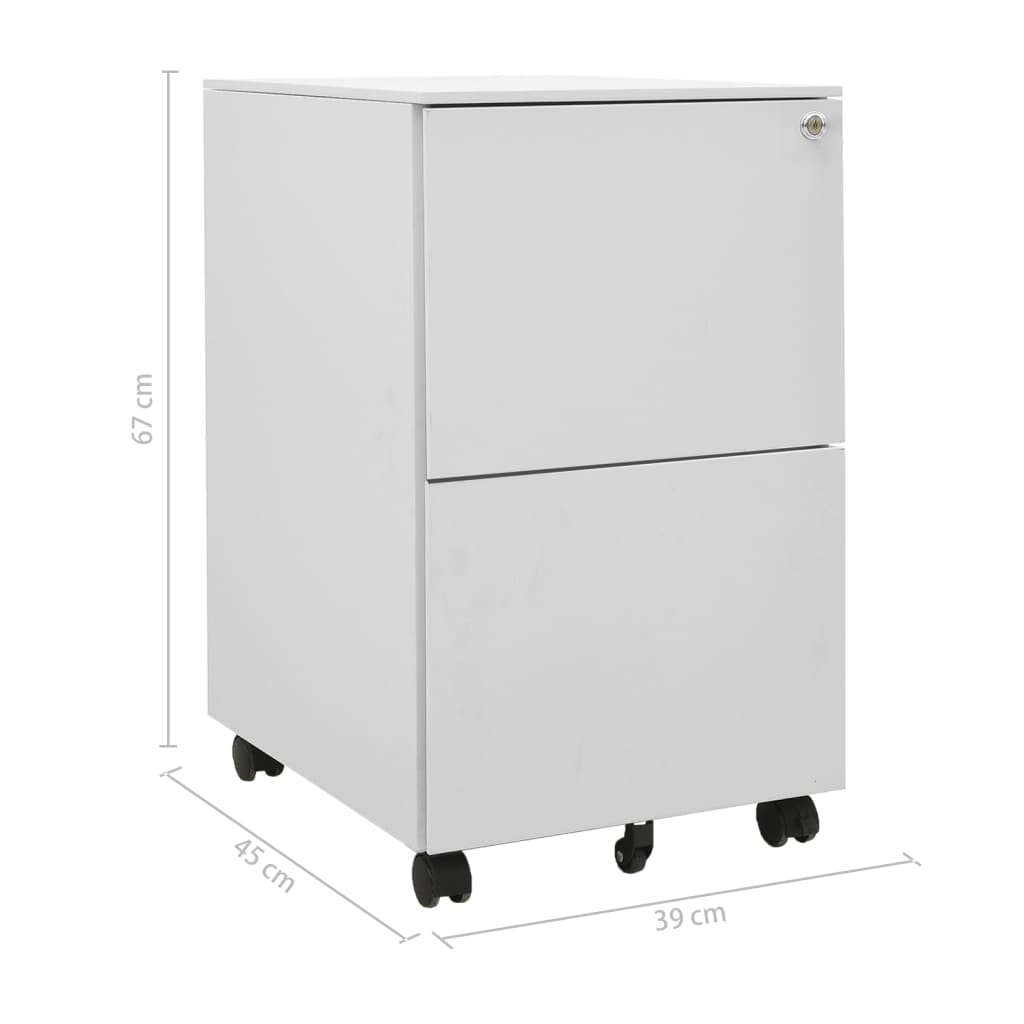 Mobile File Cabinet 39X45X67 Cm Steel