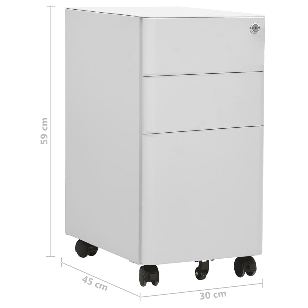 Mobile File Cabinet 30X45X59 Cm Steel