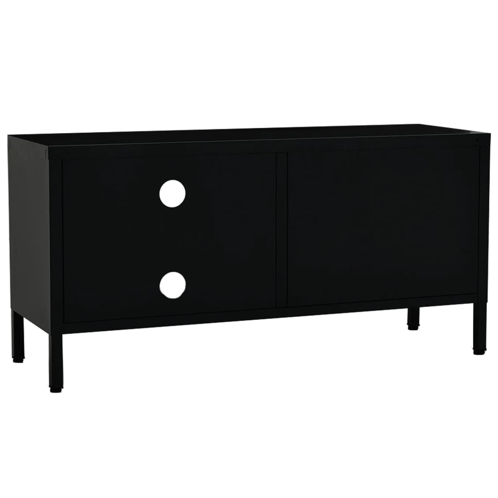 Tv Cabinet 90X30X44 Cm Steel And Glass