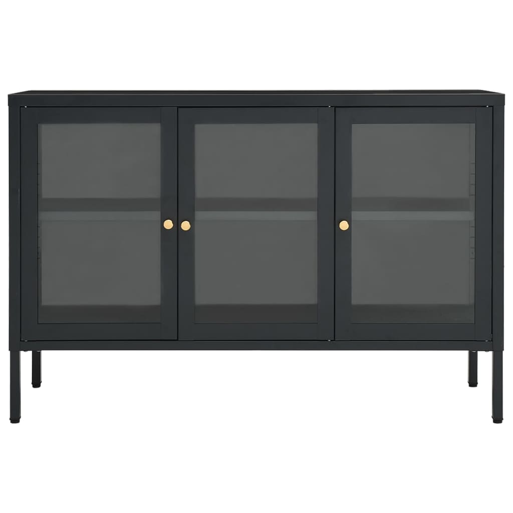Sideboard 105X35X70 Cm Steel And Glass