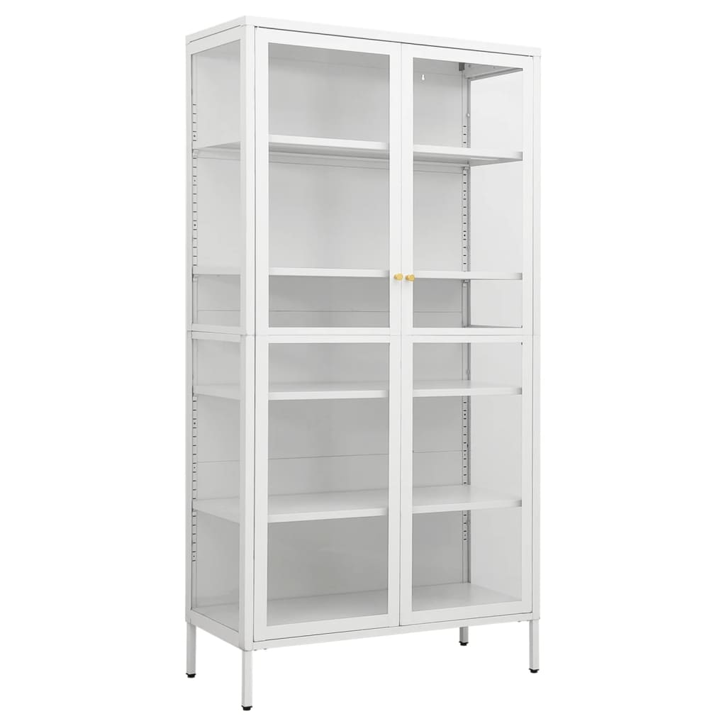 Display Cabinet 90X40X180 Cm Steel And Tempered Glass