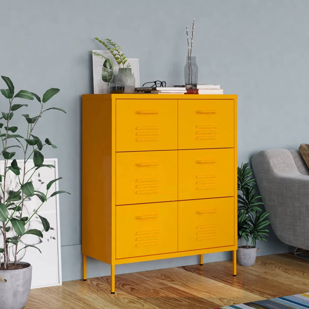 Drawer Cabinet 80X35X101.5 Cm Steel