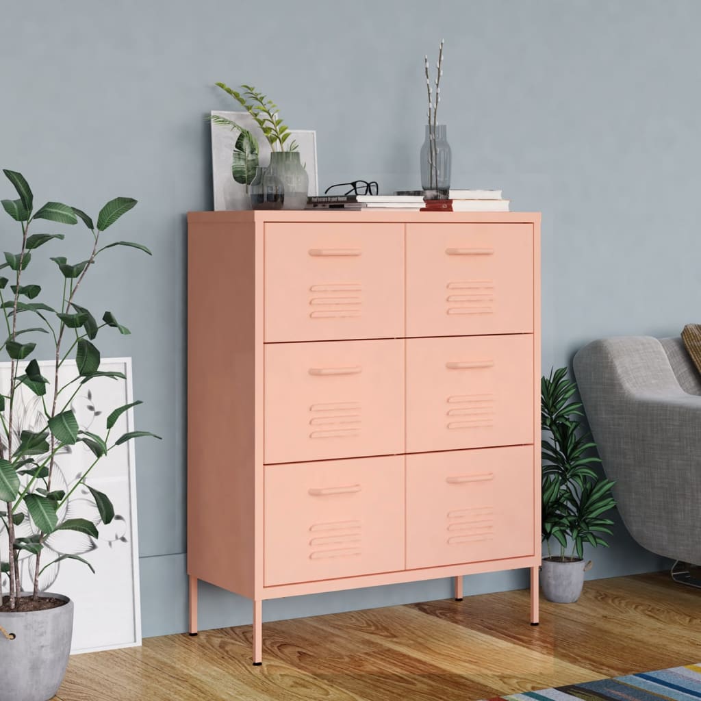 Drawer Cabinet 80X35X101.5 Cm Steel