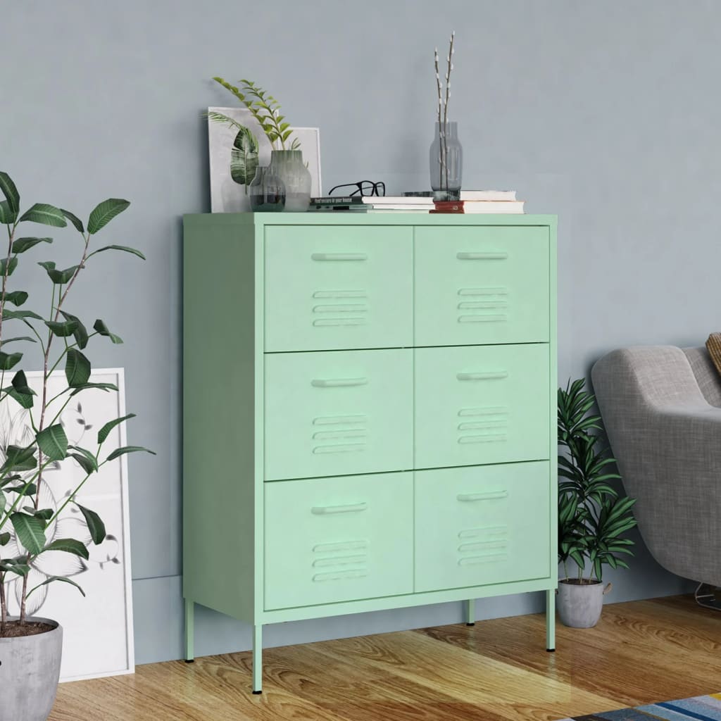 Drawer Cabinet 80X35X101.5 Cm Steel
