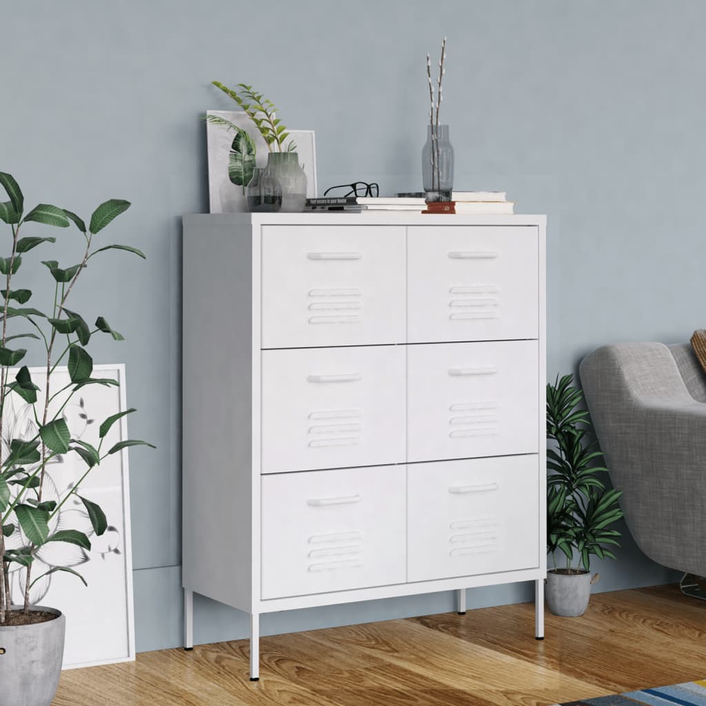 Drawer Cabinet 80X35X101.5 Cm Steel