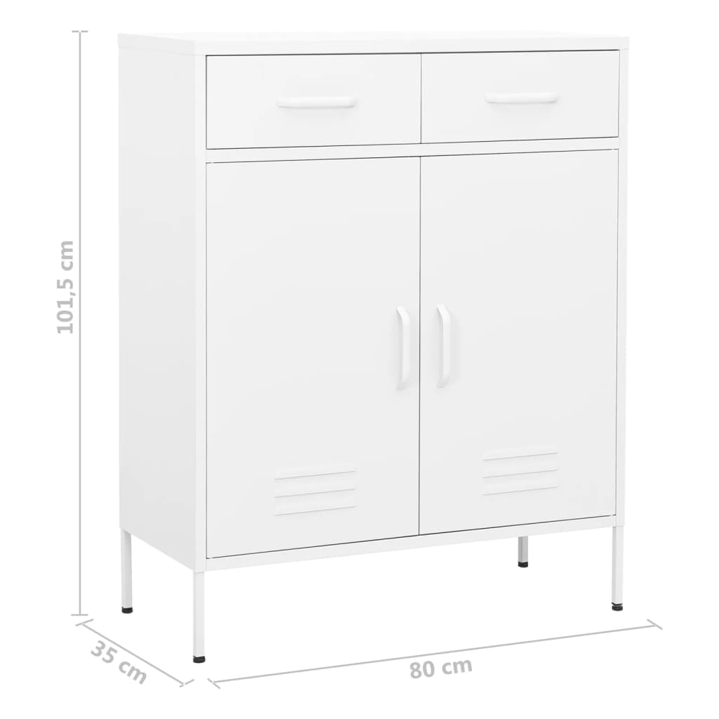 Storage Cabinet 80X35X101.5 Cm Steel