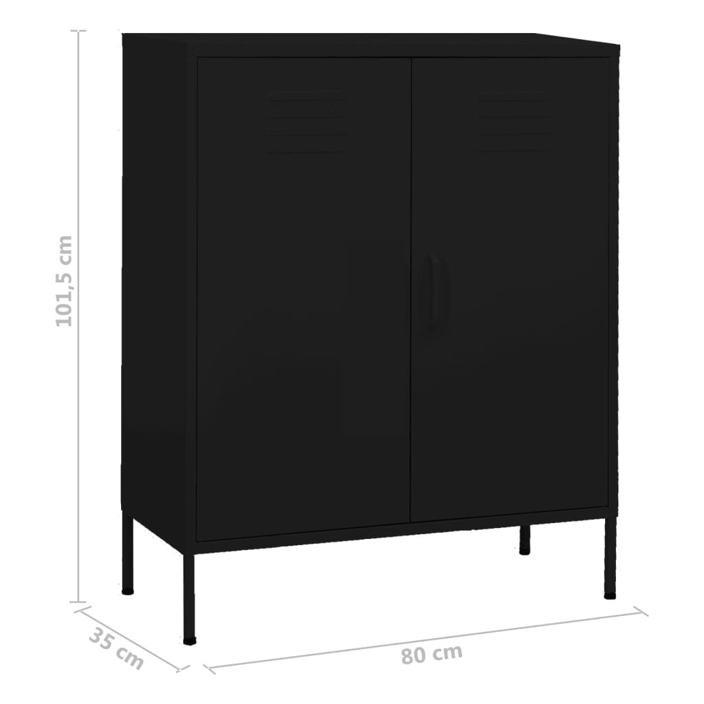 Storage Cabinet 80X35X101.5 Cm Steel