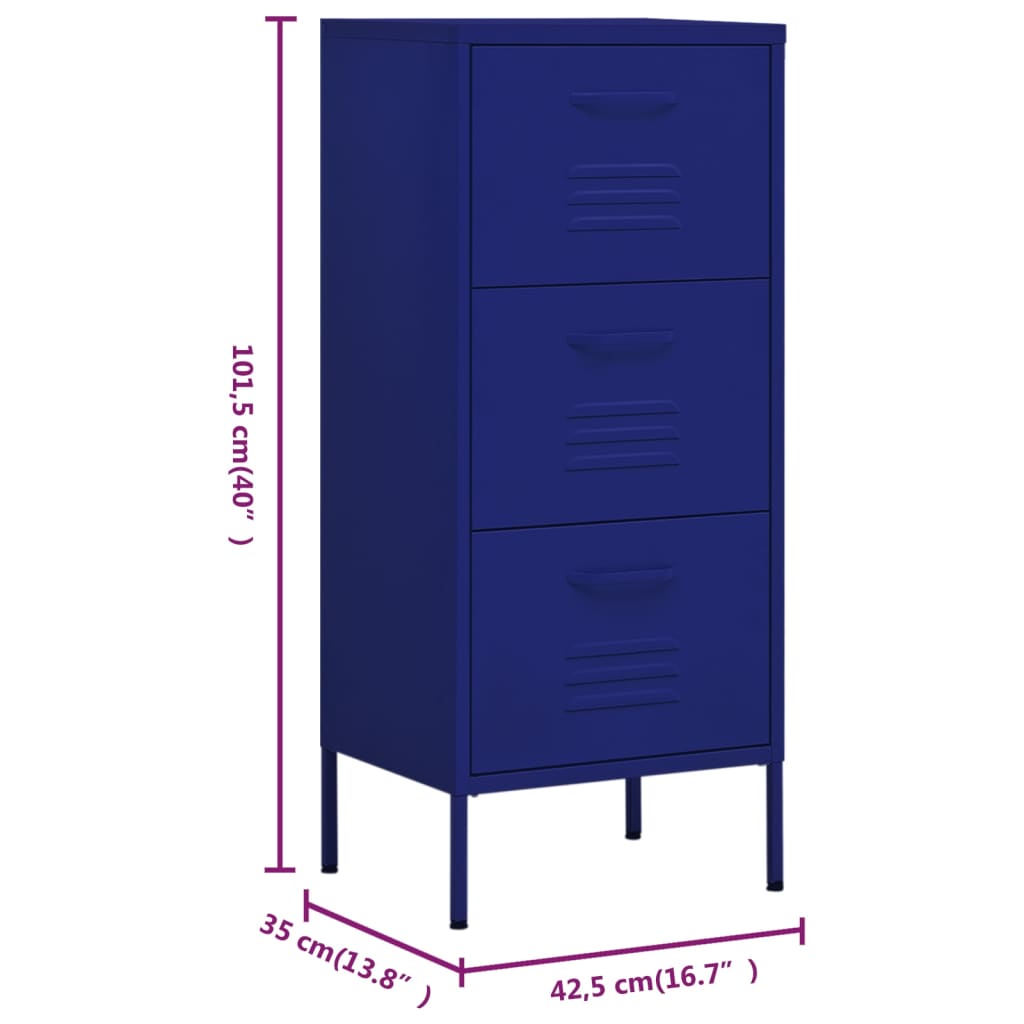 Storage Cabinet 42.5X35X101.5 Cm Steel