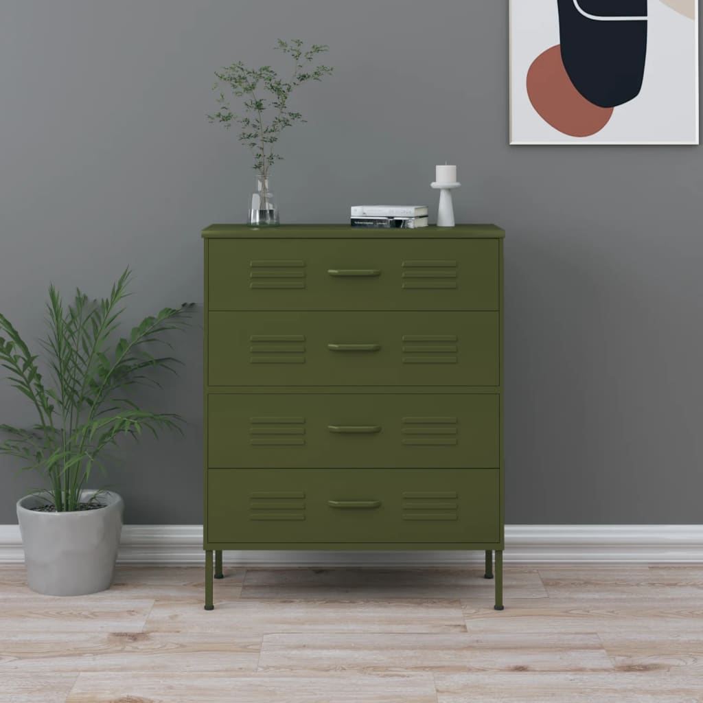 Chest Of Drawers 80X35X101.5 Cm Steel