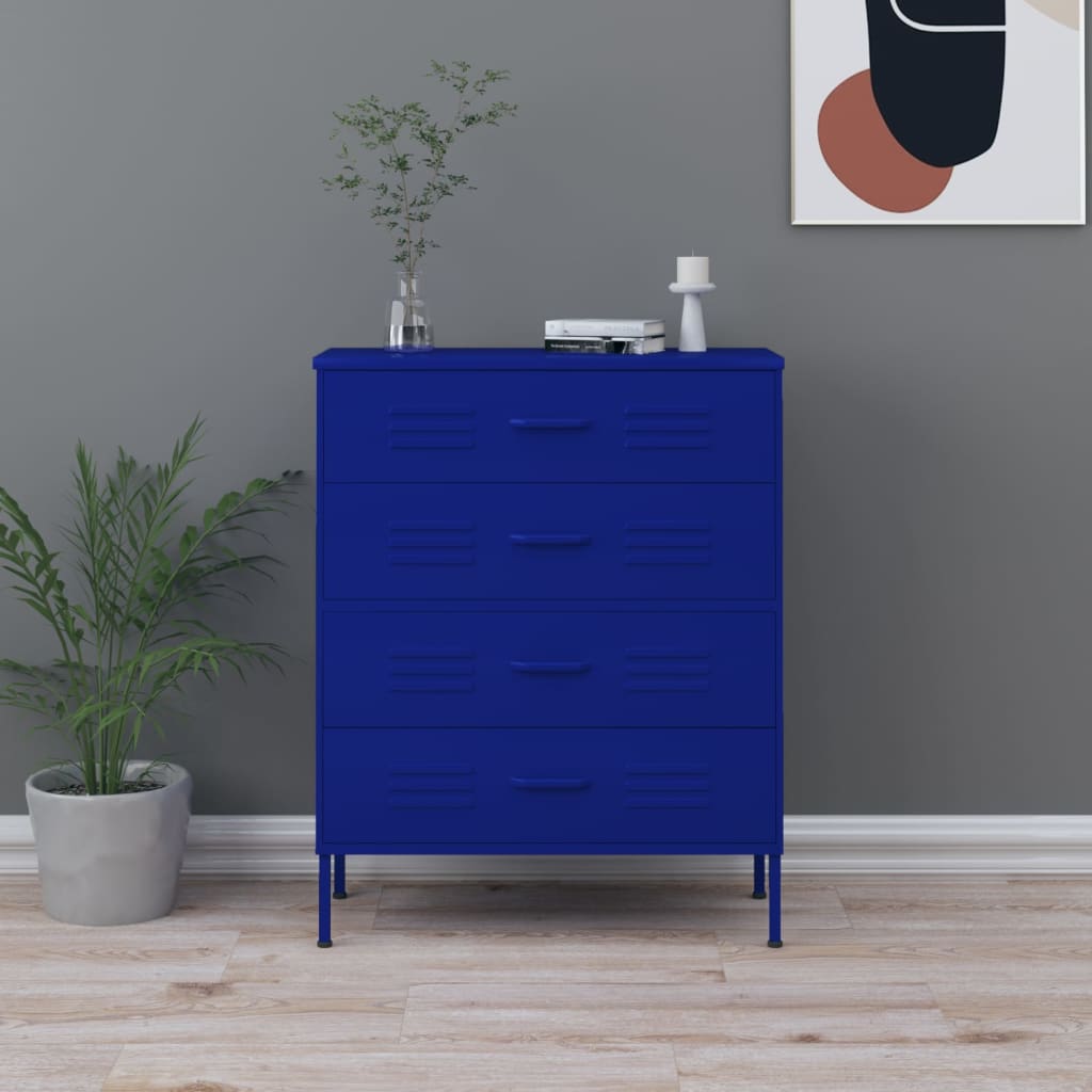 Chest Of Drawers 80X35X101.5 Cm Steel