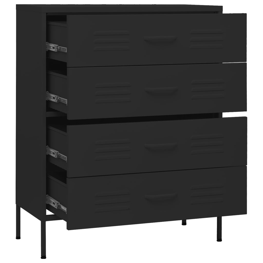 Chest Of Drawers 80X35X101.5 Cm Steel