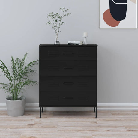 Chest Of Drawers 80X35X101.5 Cm Steel