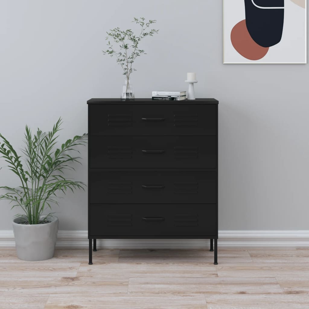 Chest Of Drawers 80X35X101.5 Cm Steel