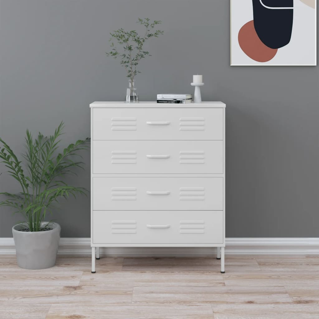 Chest Of Drawers 80X35X101.5 Cm Steel