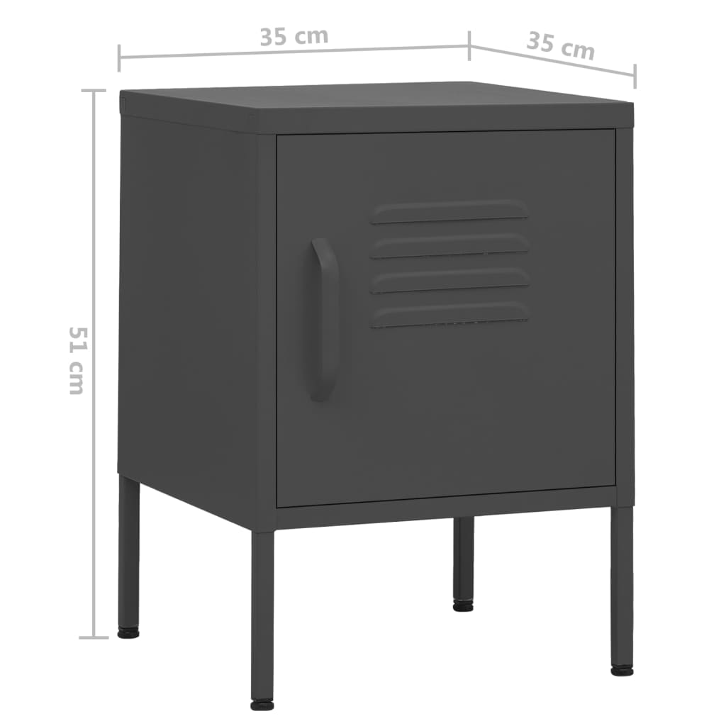 Nightstand 35X35X51 Cm Steel