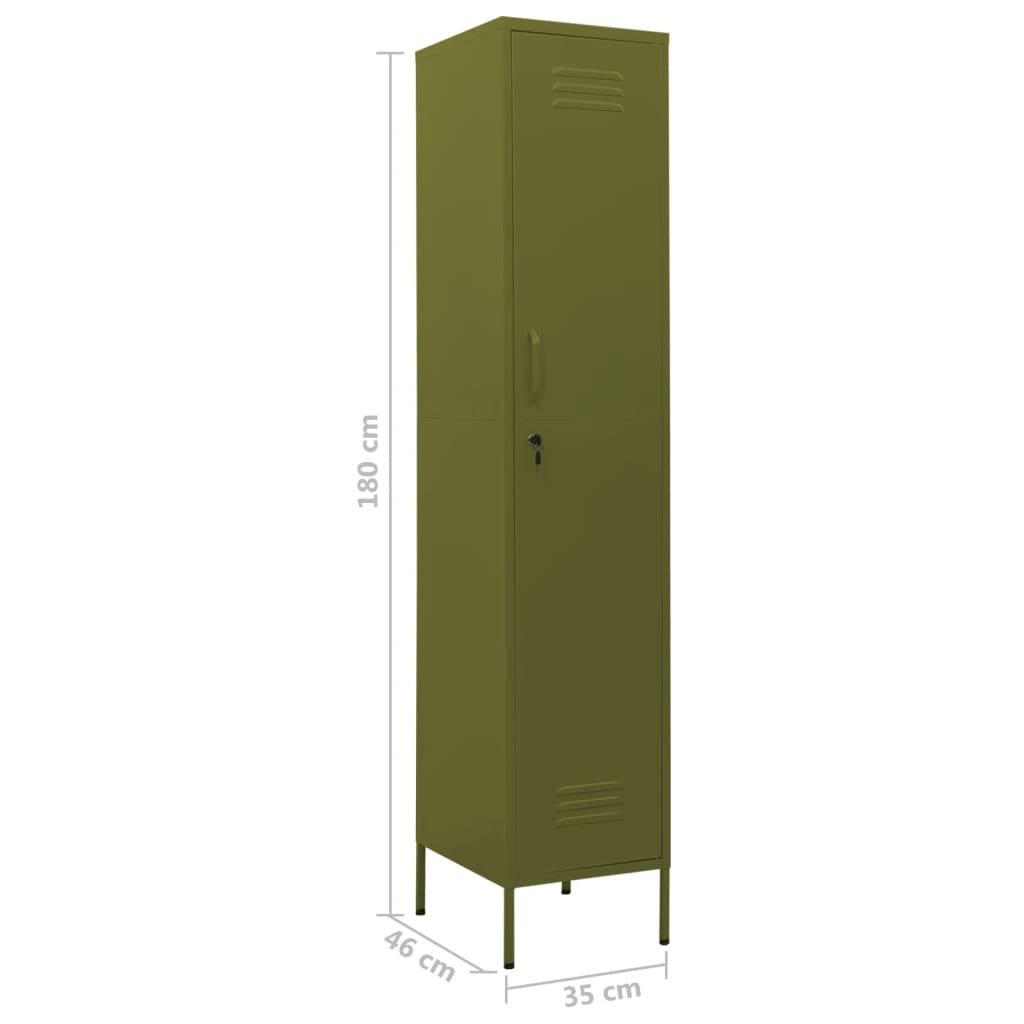 Locker Cabinet 35X46X180 Cm Steel
