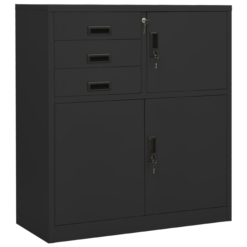 Office Cabinet 90X40X125 Cm Steel