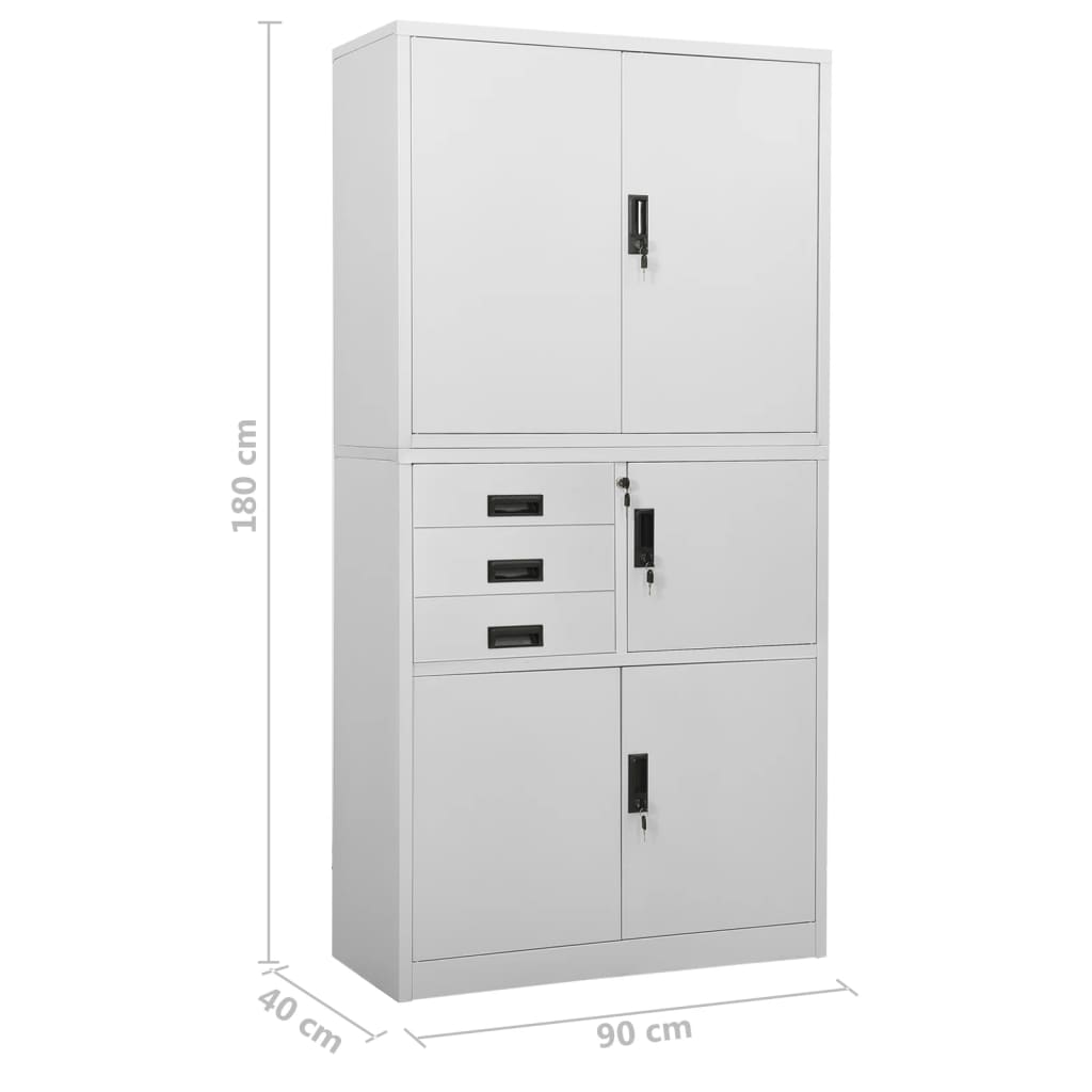 Office Cabinet 90X40X180 Cm Steel