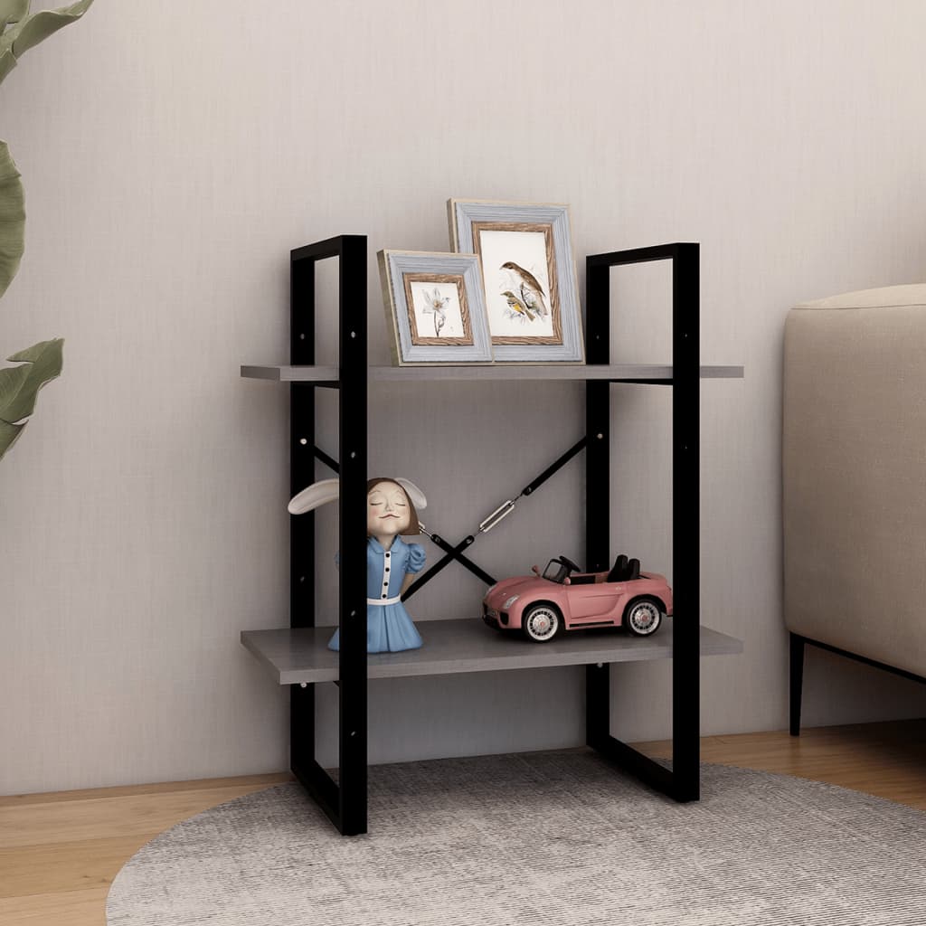 2-Tier Book Cabinet 60X30X Solid Pine