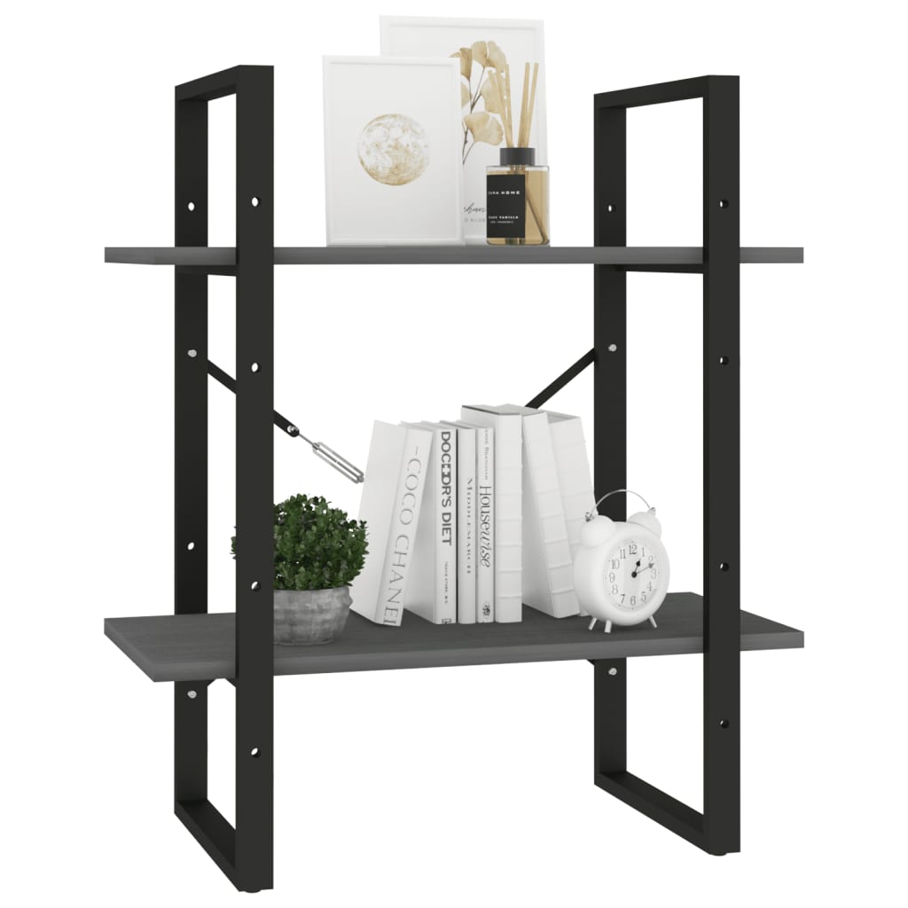 2-Tier Book Cabinet 60X30X Solid Pine