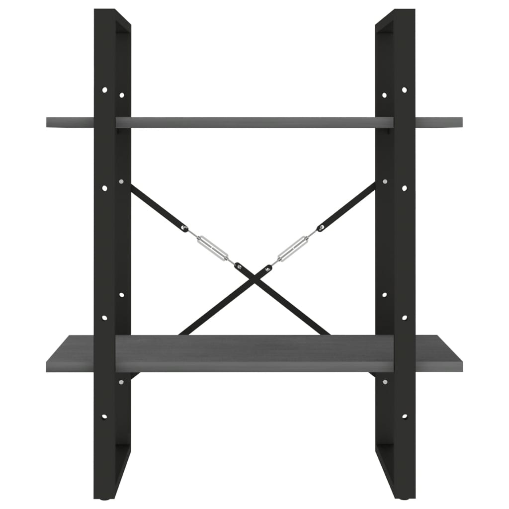 2-Tier Book Cabinet 60X30X Solid Pine