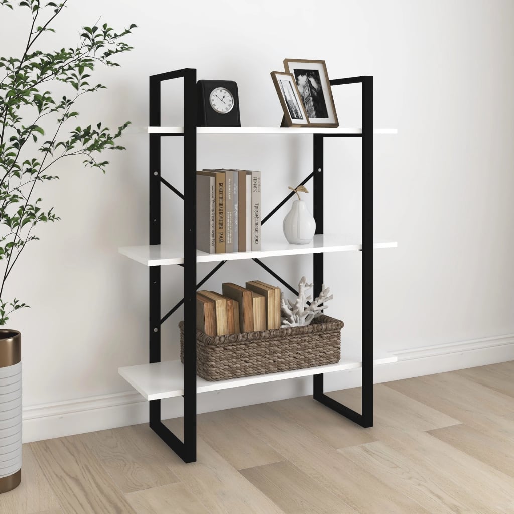 3-Tier Book Cabinet 80X30X Solid Pine