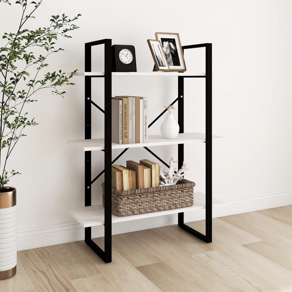 3-Tier Book Cabinet 80X30X Solid Pine