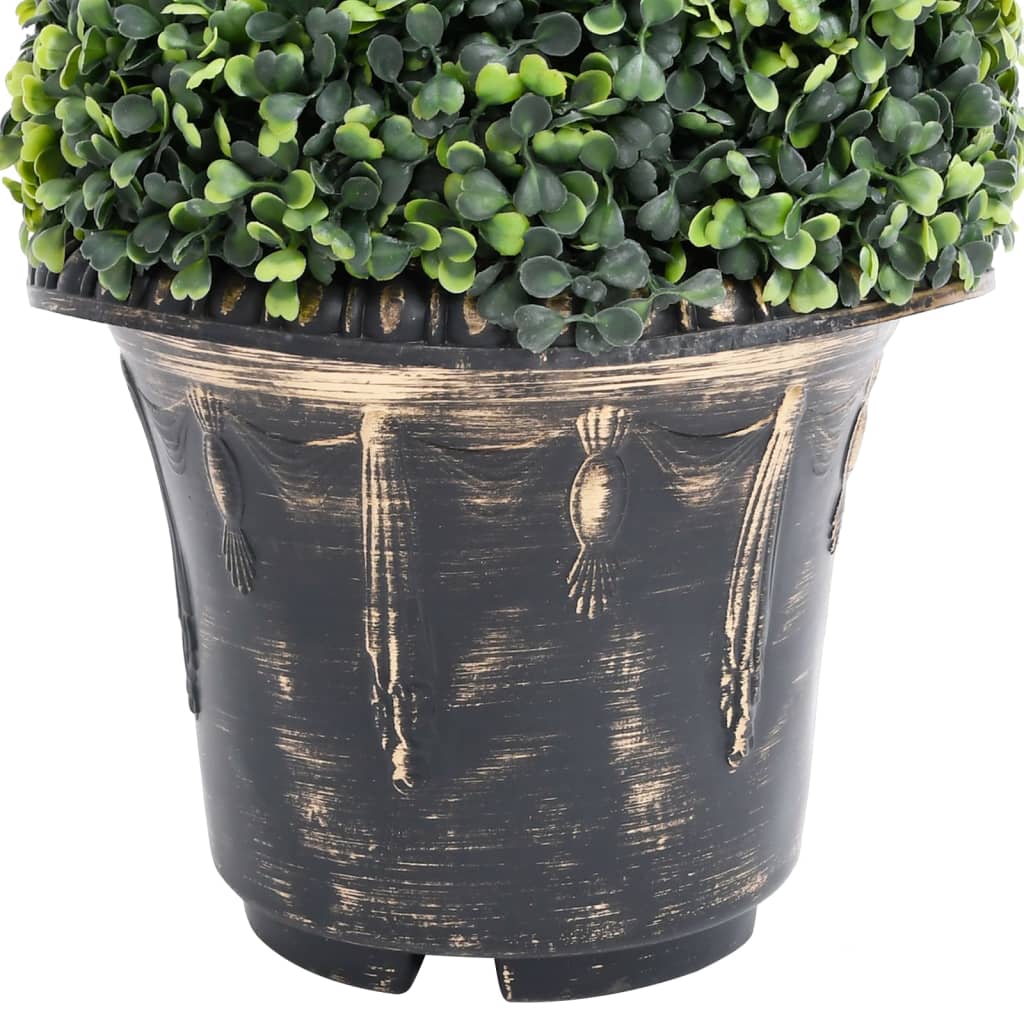 Artificial Boxwood Spiral Plant With Pot Green 59 Cm