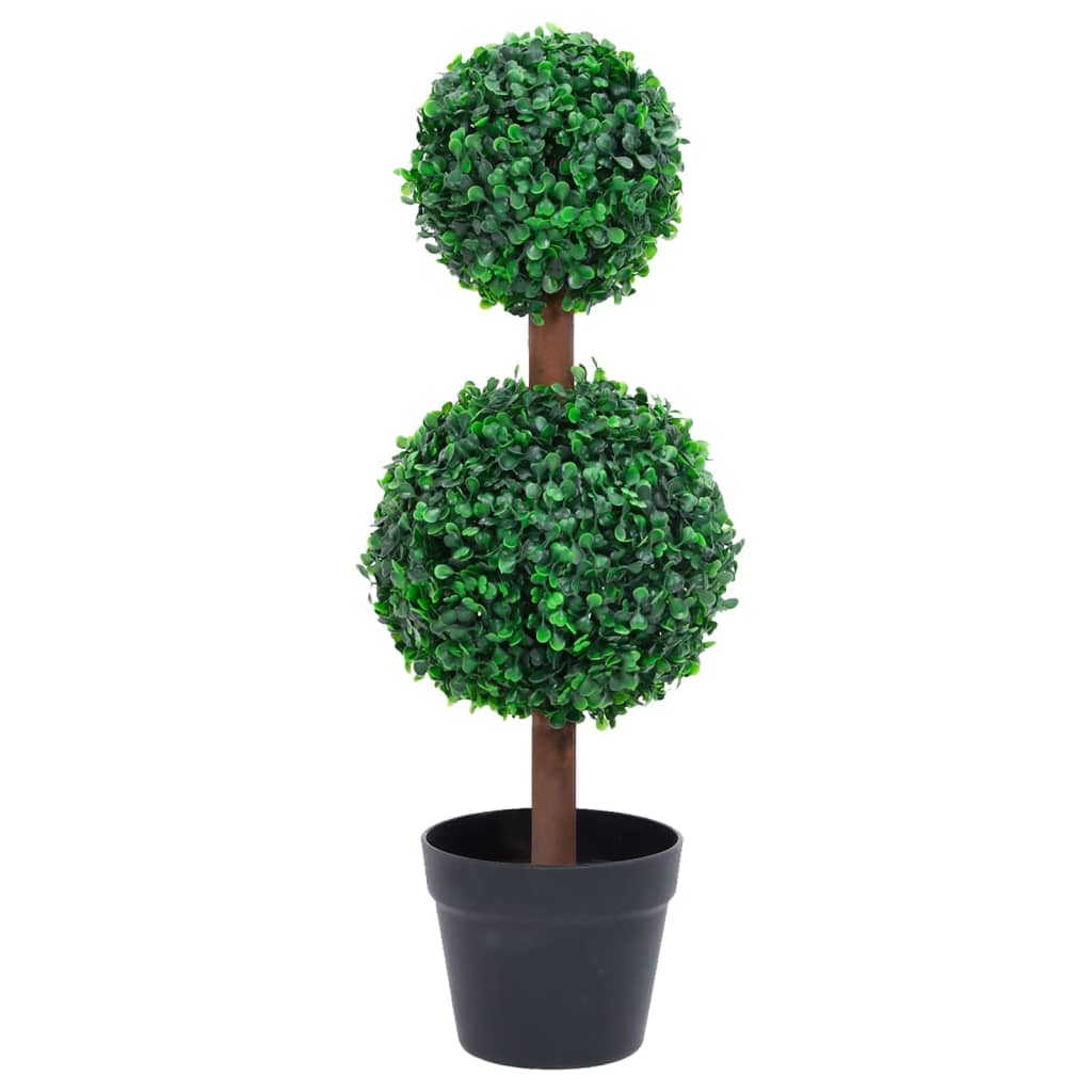 Artificial Boxwood Plant With Pot Ball Shaped Green 50 Cm