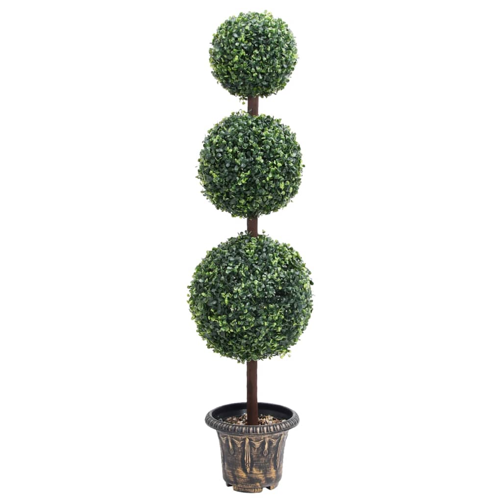 Artificial Boxwood Plant With Pot Ball Shaped Green 50 Cm