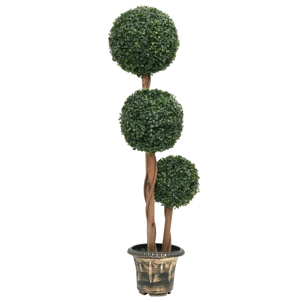 Artificial Boxwood Plant With Pot Ball Shaped Green 50 Cm