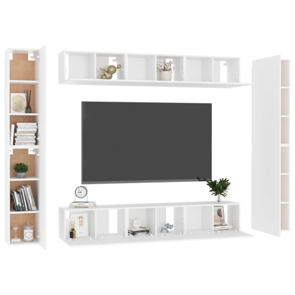 10 Piece Tv Cabinet Set Engineered Wood