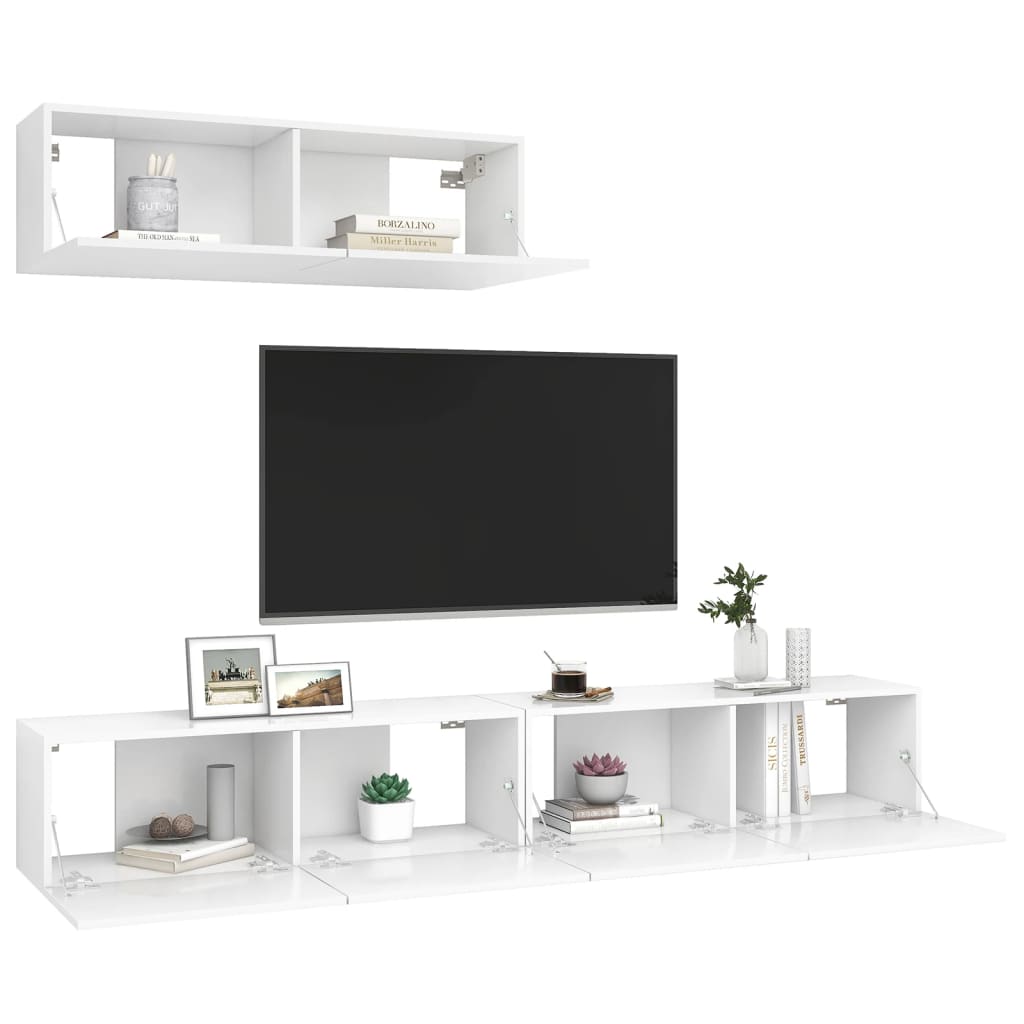 Tv Cabinets 3 Pcs Engineered Wood