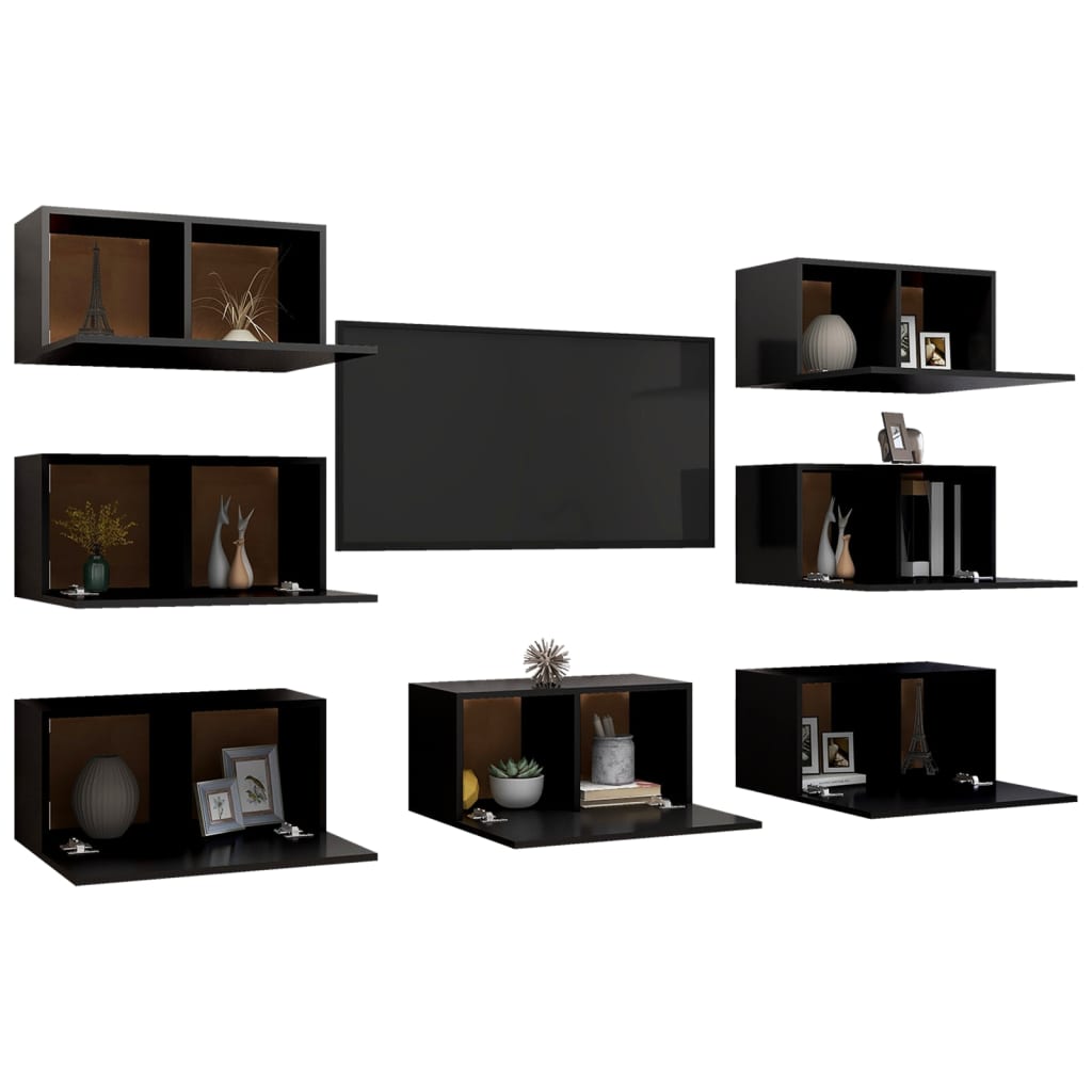 Tv Cabinets 7 Pcs 30.5X30X60 Cm Engineered Wood