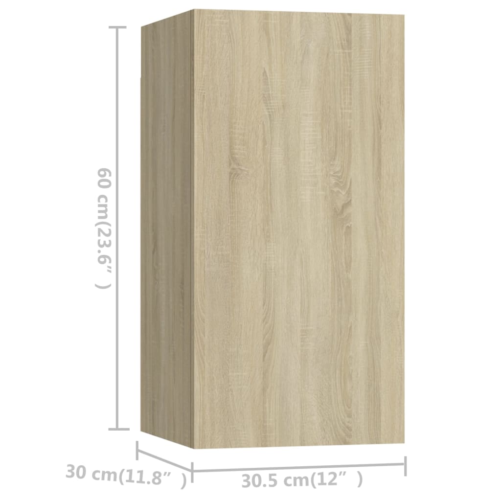 8 Piece Tv Cabinet Set Engineered Wood