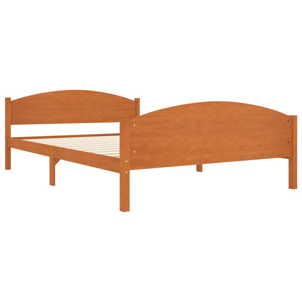 Bed Frame Without Mattress Solid Pine Wood 160X200Cm