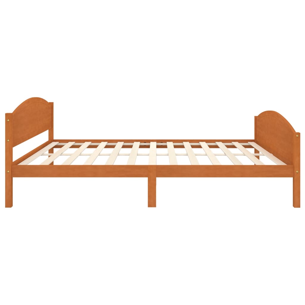 Bed Frame Without Mattress Solid Pine Wood 160X200Cm