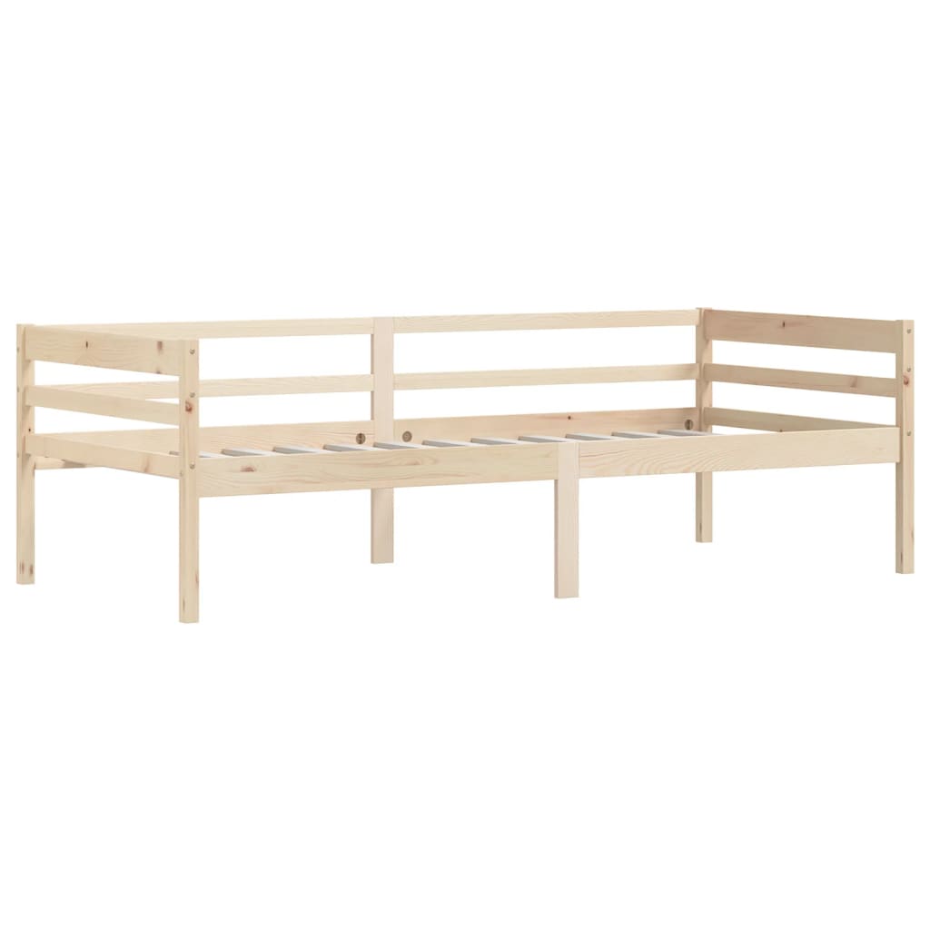 Bed Frame Without Mattress Solid Pinewood 90X200 Cm