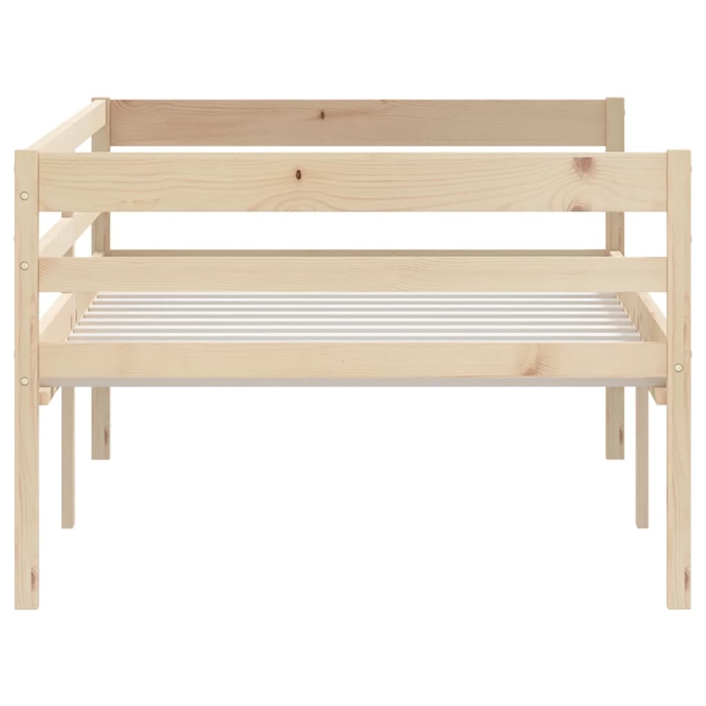 Bed Frame Without Mattress Solid Pinewood 90X200 Cm