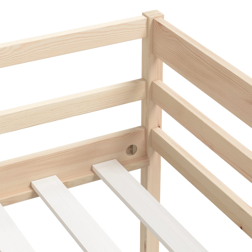 Bed Frame Without Mattress Solid Pinewood 90X200 Cm